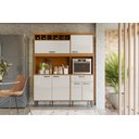 Ver imagem 1 de Kit Cozinha Sedona C/ 11 Portas e 2 Gavetas Jequitiba/off White