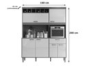 Ver imagem 5 de Kit Cozinha Sedona C/ 11 Portas e 2 Gavetas Jequitiba/off White