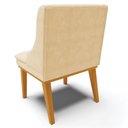 Ver imagem 7 de Poltrona Decorativa Base Fixa de Madeira Firenze Suede Bege/Castanho - Gran Belo