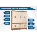 Ver imagem 2 de Guarda Roupa Casal 10 Portas e 3 Gavetas New Murano Amêndola/off White - Demóbile