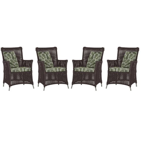 4 Poltronas Igapó Alumínio Micro Pintura Fendi Corda Náutica Estofado 5