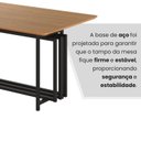 Ver imagem 7 de Mesa para Sala de Jantar Retangular 120x90cm MDF Pérola Marrom/Preto Fosco/Proa