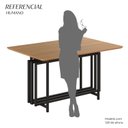Ver imagem 4 de Mesa para Sala de Jantar Retangular 120x90cm MDF Pérola Marrom/Preto Fosco/Proa