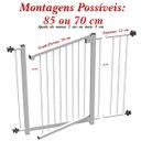 Ver imagem 2 de Grade Portão Pet Bebê Divisor Ambiente 68 e 88 Cm - Branco