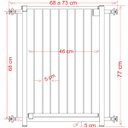 Ver imagem 3 de Grade Portão Pet Bebê Divisor Ambiente 68 e 88 Cm - Branco