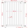 Grade Portão Pet Bebê Divisor Ambiente 68 e 88 Cm - Branco - 3