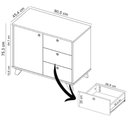Ver imagem 5 de Balcão para Escritório Home Office Multiuso Lugano A02 Freijó Preto - Lyam Decor