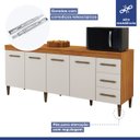 Ver imagem 3 de Cozinha Compacta 9 Portas 3 Gavetas Atenas Kaiki Móveis:nature/off