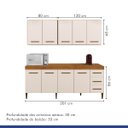 Ver imagem 7 de Cozinha Compacta 9 Portas 3 Gavetas Atenas Kaiki Móveis:nature/off