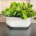 Ver imagem 4 de Vaso centro de mesa branco trabalhado luxo de cerâmica