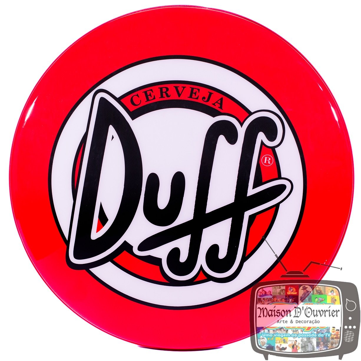 Luminoso de Parede Cerveja Duff Retrô Vintage para Bar, Garagem, Churrasqueira, Espaço Gourmet