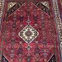 Ver imagem 5 de Tapete Persa Hamadan Feito À Mão Vermelho 295x215cm