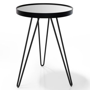 Mesa Apoio Lateral Carisma Aço Preto - Salas