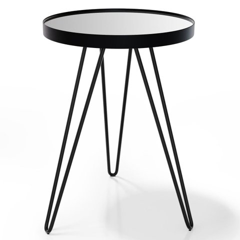 Mesa Apoio Lateral Carisma Aço Preto - Salas