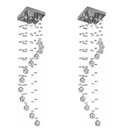Ver imagem 1 de Kit 2 Lustre Espiral Com Base De Inox 14x14cm, Com 90cm