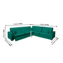 Ver imagem 2 de Sofá Milão 3.75mx3.75m de Canto, Retrátil e Reclinável - Verde