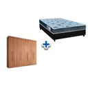 Ver imagem 1 de Cama Box Casal + Colchão D45 Cecina + Guarda Roupa Master Vip 8.4 Atacama