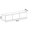 Rack para Sala Tv Eros 180 com 2 Portas e 1 Gaveta Cinza Perola/cedro - 4