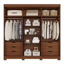 Ver imagem 4 de Guarda Roupa Lisboa 6 Portas de Bater 5 Gavetas Espelho MDF Pm Home