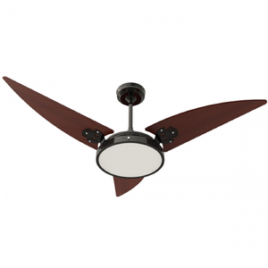 Ventilador de Teto Infinity Class Led 6000k Preto 3 Pás Tabaco 220v 2004