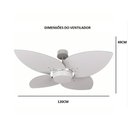 Ver imagem 6 de Ventilador de Teto Com Controle Remoto Natuvent Dahlia No Light 4 Pás Madeira Preto 127v