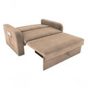 Ver imagem 3 de Sofá Cama Daiane 2 Lugares com Baú Suede Bege Matrix