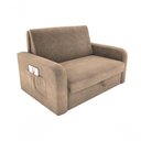 Ver imagem 1 de Sofá Cama Daiane 2 Lugares com Baú Suede Bege Matrix