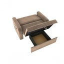 Ver imagem 2 de Sofá Cama Daiane 2 Lugares com Baú Suede Bege Matrix