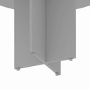 Ver imagem 4 de Mesa de Reunião Redonda 110cm x 110cm com 4 Lugares e Pés Painel para Escritório Corporate Cinza