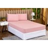 Jogo de Lençol King 3 Peças 180 Fios Algodão Liso:rose - 2