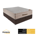 Ver imagem 4 de Airtech Colchão Ortobom Queen com Baú Marrom 158cm Springpocket