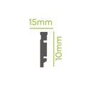 Ver imagem 2 de Kit com 10 Barras Rodapé de Poliestireno 10CMX15MM Frisado Color 24m Marrom/Coffee Riplain