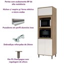 Ver imagem 4 de Paneleiro Torre Quente Cozinha 3 Portas 2 Nichos 70 - Módulo Cozinha Mel - Luciane 1317:Pérola Off