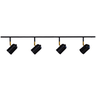 Trilho de Teto com 4 Spots Direcionáveis Ewa 1m Preto - 2