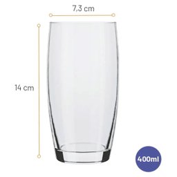 Jogo de Copos Nadir Long Drink Oca 400ml Vidro com 6 Peças - 3