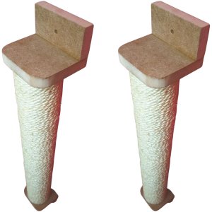 Arranhador De Gato Para Parede 2Un - Mdf E Sisal 70Mm X 60Cm