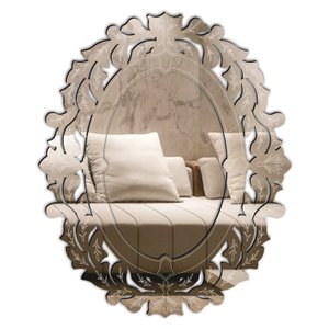 Espelho Veneziano Decorativo Sala Quarto 100x110 -38.82:prateado