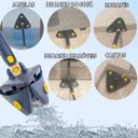 Ver mais imagens de Mop Esfregao Triangular Giratorio Telescopio Espreme Agua Limpa Esfrega Parede Teto Chao Piso Janela