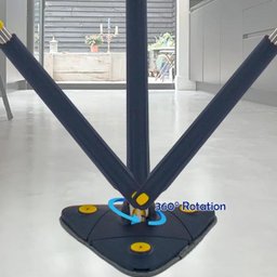 Mop Esfregao Triangular Giratorio Telescopio Espreme Agua Limpa Esfrega Parede Teto Chao Piso Janela - 5