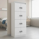Ver imagem 3 de Armário Locker Guarda Volume 8 Portas com Chave 60x160cm Branco ME4202 - Tecnomobili
