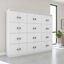Ver imagem 6 de Armário Locker Guarda Volume 8 Portas com Chave 60x160cm Branco ME4202 - Tecnomobili