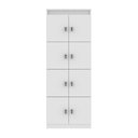 Ver imagem 2 de Armário Locker Guarda Volume 8 Portas com Chave 60x160cm Branco ME4202 - Tecnomobili