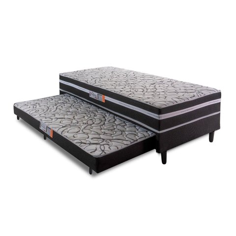 Colchão Acoplado para Quarto Aspen 88 Cinza/Branco