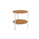 Ver imagem 2 de Mesa de Centro com 1 Prateleira Industrial Marrom Canela/Branco