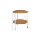 Ver imagem 3 de Mesa de Centro com 1 Prateleira Industrial Marrom Canela/Branco