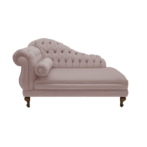 Recamier Sofá Direito Larissa 150cm Sala Suede Rose - Incasa Decor