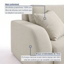 Ver imagem 5 de Sofá Cama Modular Orgânico Retrátil 4 Lugares 270cm Base Madeira Maciça Cancún