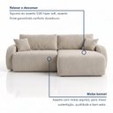 Ver imagem 6 de Sofá Cama Modular Orgânico Retrátil 4 Lugares 270cm Base Madeira Maciça Cancún