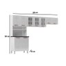 Cozinha Compacta Mirage Aço 3 Peças (2 Aéreos + 1 Paneleiro) Czc40 Branco/preto - Telasul - 2