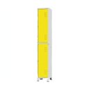 Ver imagem 1 de Armário Roupeiro De Aço Para Vestiário 2 Portas Locker Amarelo
